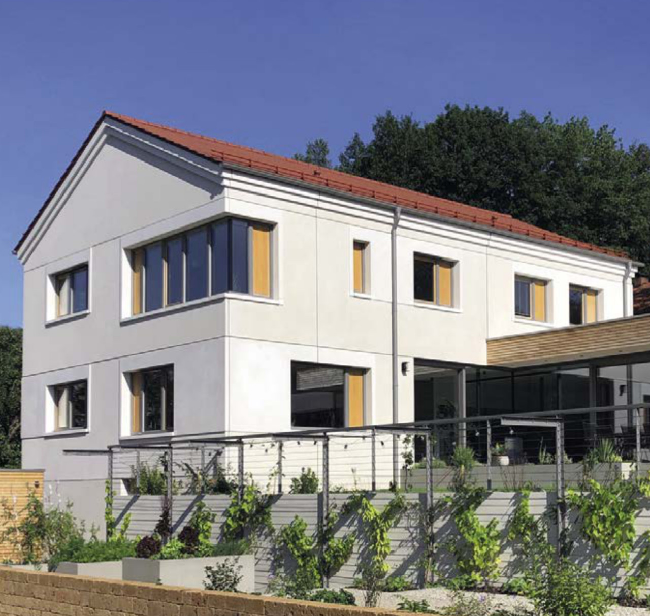 Fassadenbau mit Betonplatten