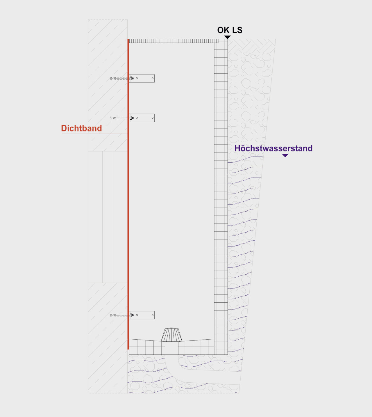 Lichtschacht aus Betonfertigteilen